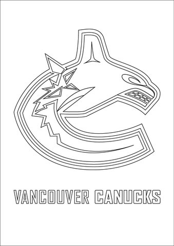 Vancouver Canucks Logo Coloring Page